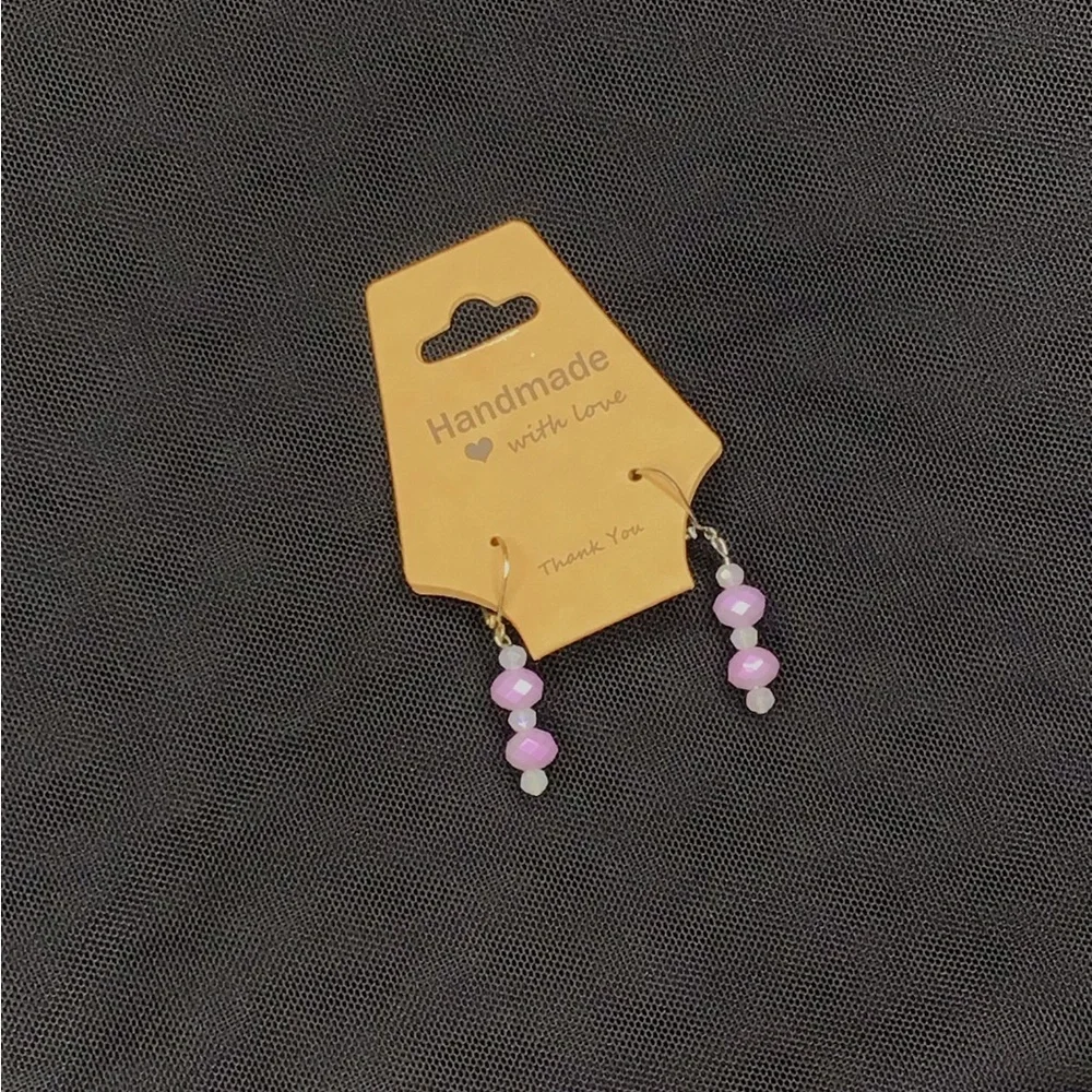 Handmade Multicolor Bead Lightweight Drop Earrings - Picture 15 of 16